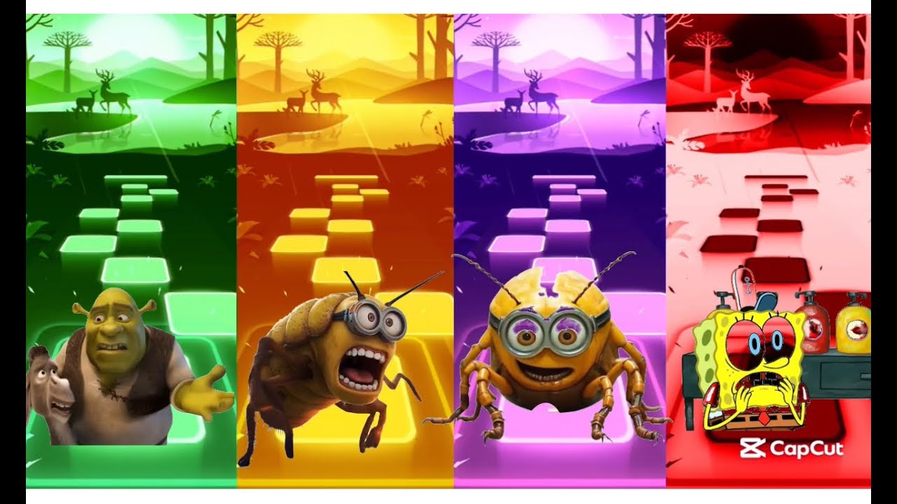 Tiles Hop-Minion Roach Shocking🆚MINION.EXE🆚SpongeBob SquarePants 2🆚Coffin Dance
