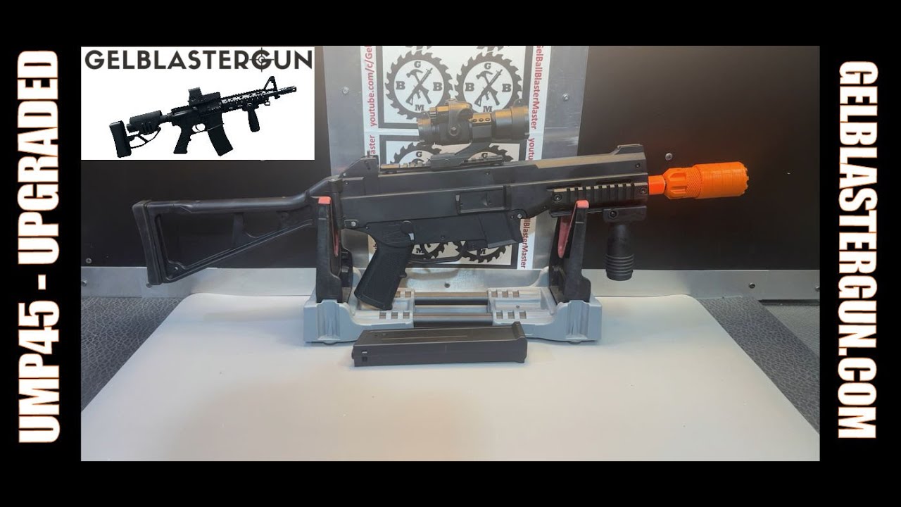 SHOWCASE - UMP45 Gel Ball Blaster - REBUILT & THREADED TIP- from Gelblastergun.com