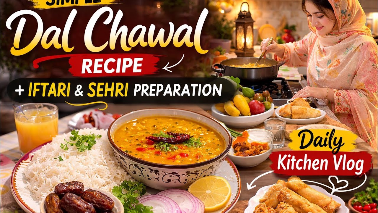 “Aaj Ki Rasoi: Simple Dal Chawal + Iftari Sehri Preparation | Pakistani Kitchen Vlog”