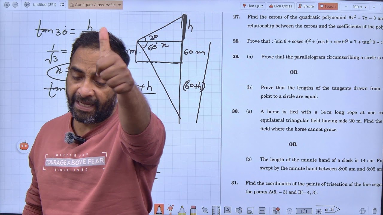 cbse class 10th sample paper solution by J P Sharma