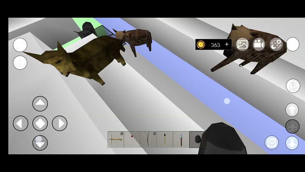 Hyena, Coyote, and gray wolf sounds from a moon mini block craft 3d🐺🌕🌙
