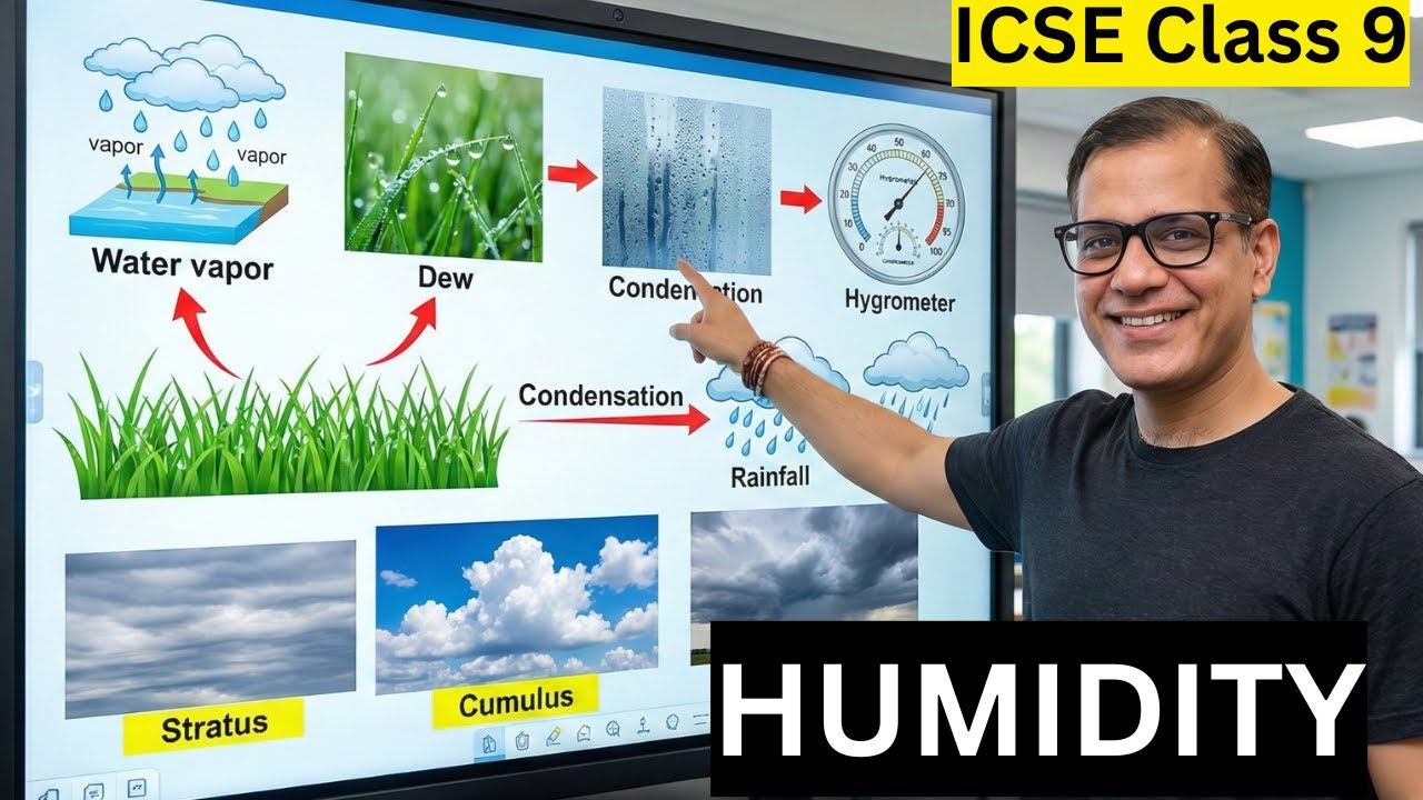HUMIDITY ICSE Class 9 | Humidity Geography | Class 9 ICSE | @sirtarunrupani
