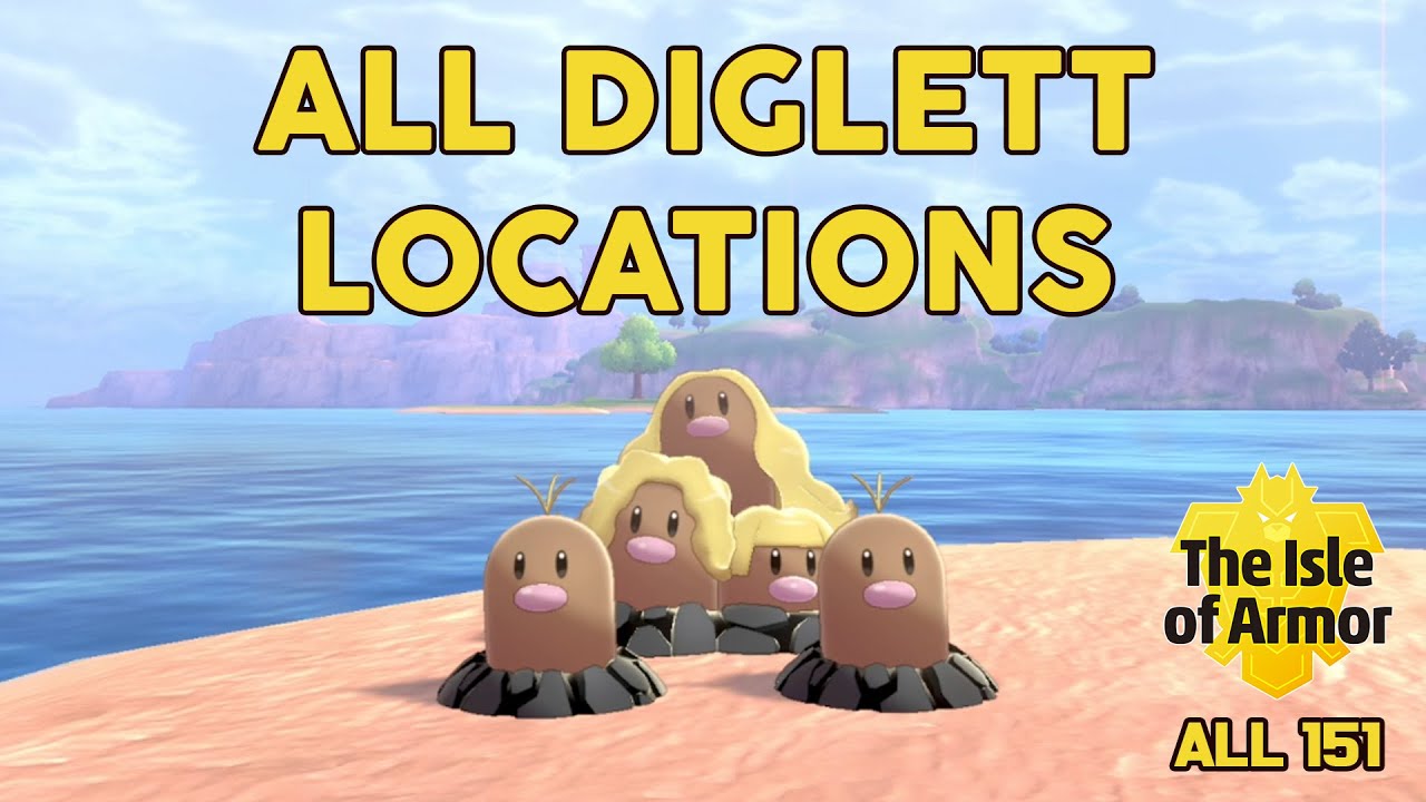 TODOS los 151 DIGLETT de POKÉMON ESPADA y ESCUDO - ISLA de la ARMADURA