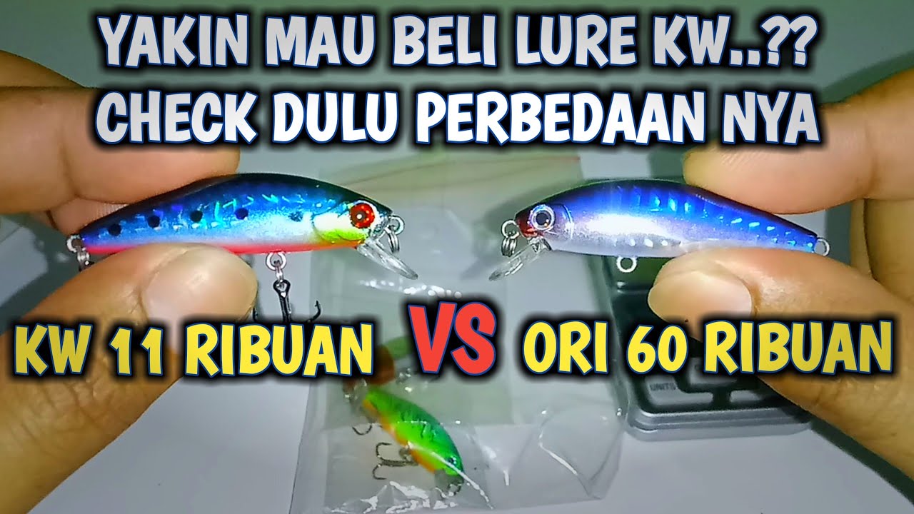PERBEDAAN MINNOW KW 11 RIBUAN VS ORIGINAL  || REVIEW LURE REPLIKA HINOMIYA AGILE #80