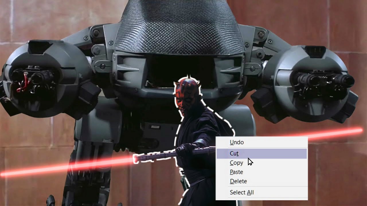 Я заменил Дарта Мола на ED-209 из Робокопа.