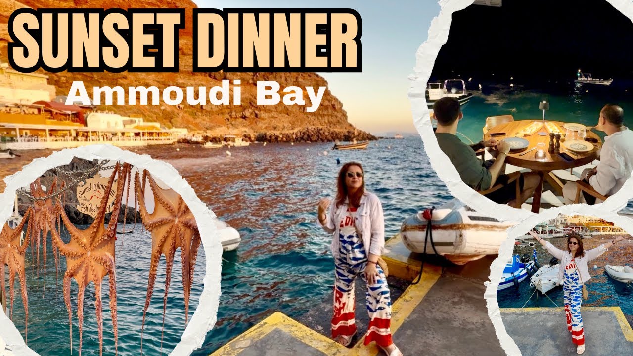 Santorini's Most Magical Sunset | Fine Dining in Ammoudi Bay | Secret Sunset Spot | Fresh Seafood