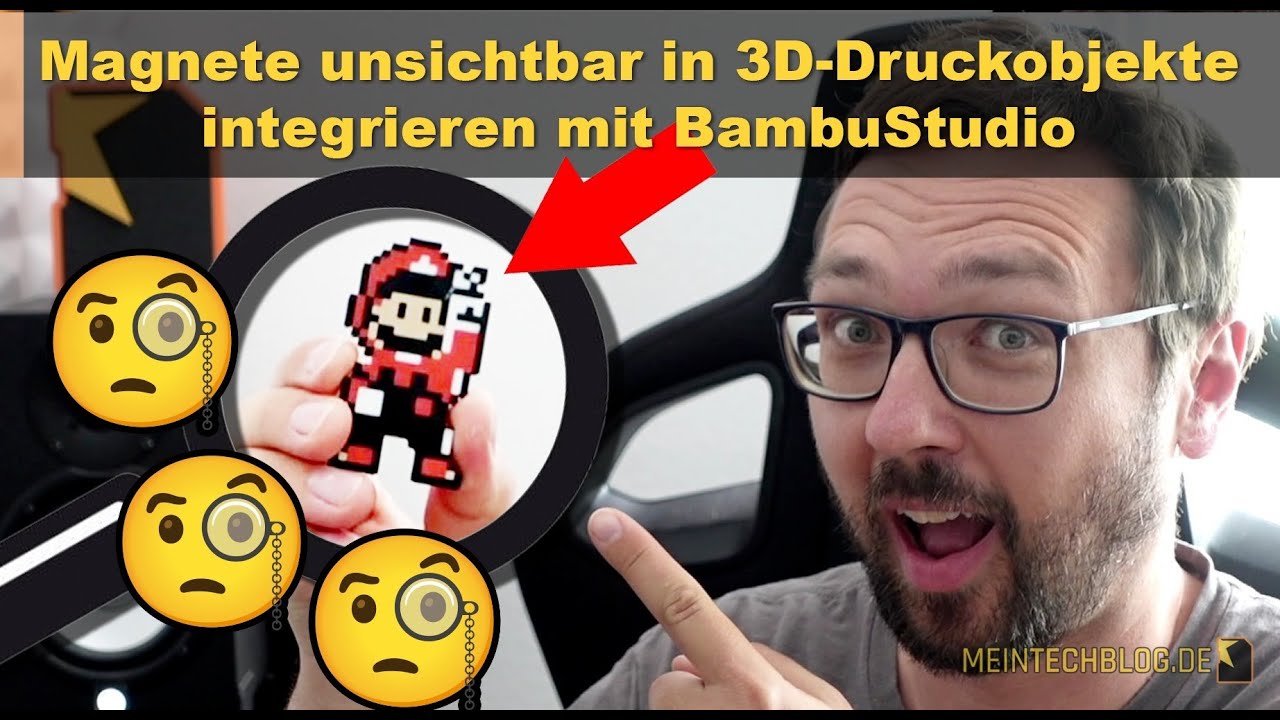 Magnete unsichtbar in 3D-Druckobjekte integrieren mit BambuStudio 🧲🧲🧲