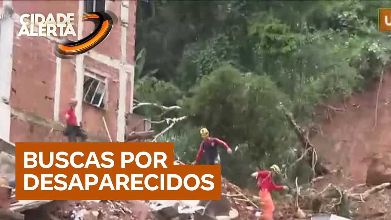 MG: novo deslizamento de terra paralisa buscas no bairro mais atingido pela chuva em Juiz de Fora