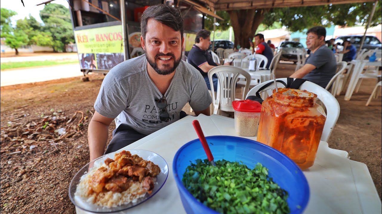 CHAMBARI + TUCUNARÉ frito + provando as comidas de PALMAS - Tocantins