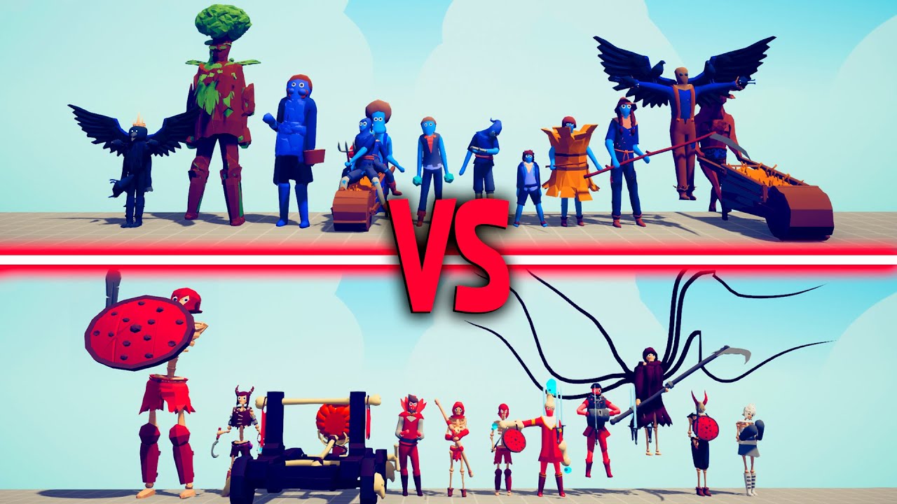 FARMER TEAM vs SPOOKY TEAM | TABS - Totally Accurate Battle Simulator
