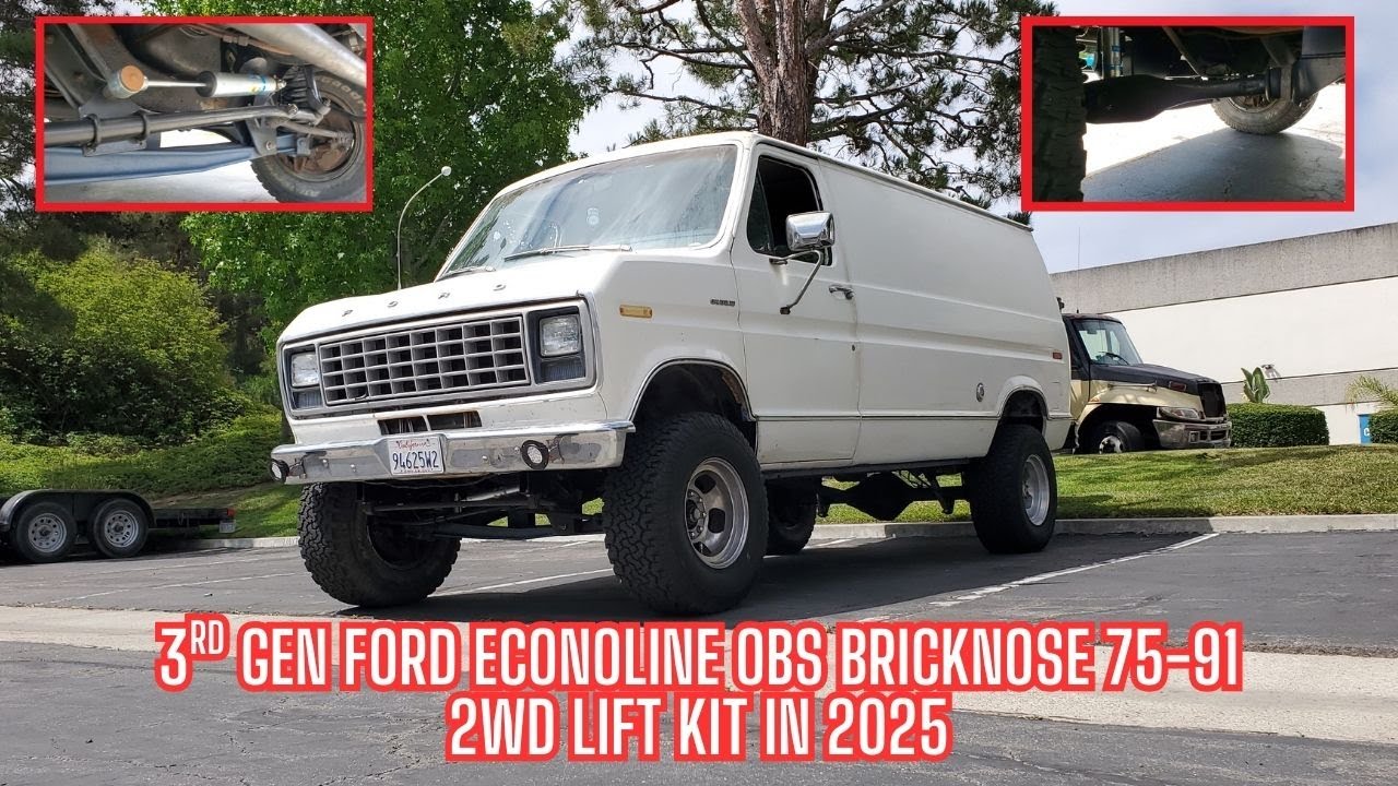 3rd Generation Ford Econoline Brick Nose OBS 460 2wd Suspension lift kit upgrade option in 2025