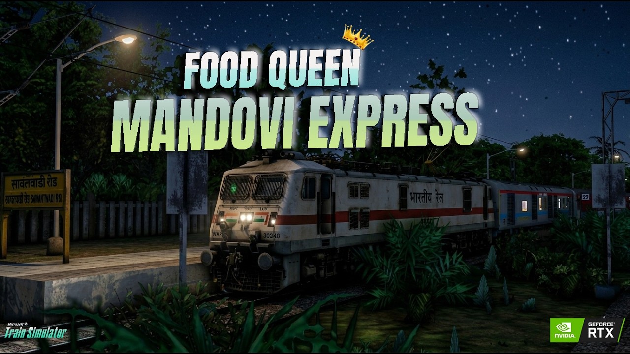 4K🔴LIVE MSTS || 10103 CSMT MADGAON MANDOVI EXPRESS( मांडवी एक्सप्रेस) || INDIAN TRAIN SIMULATOR