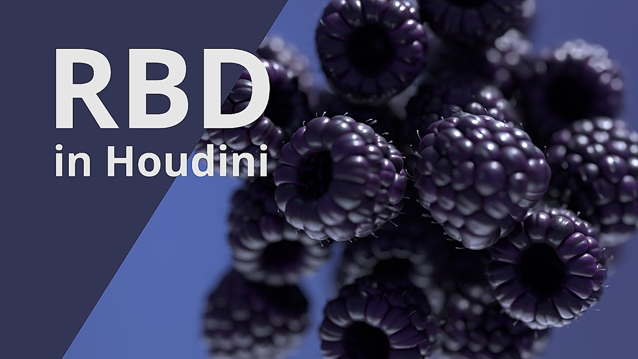 RBD simulation in houdini (c4d effect)