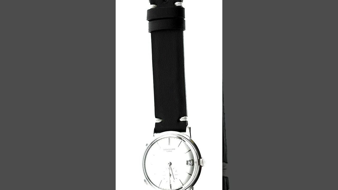 This Style: Black Napa Leather watch band 18mm for Vintage Patek Philippe and other style timepieces