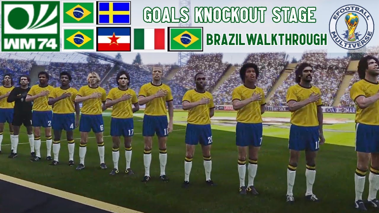 Mundial 74 Alemania ⚽ Resumen goles Brasil | Eliminatorias | PES 2021 Retro Mods