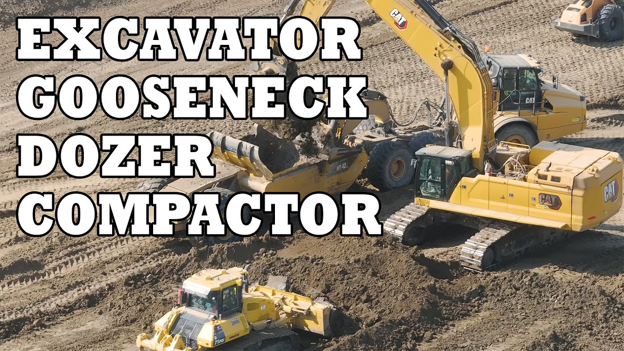 Construction Machines: Non-Stop Earthmoving Teamwork w/ Dump Trucks, Dozers & Scrapers in 4k!