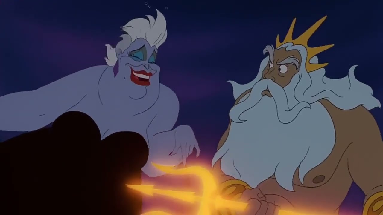El Rey Triton se Entrega en Lugar de Ariel | La Sirenita (1989)