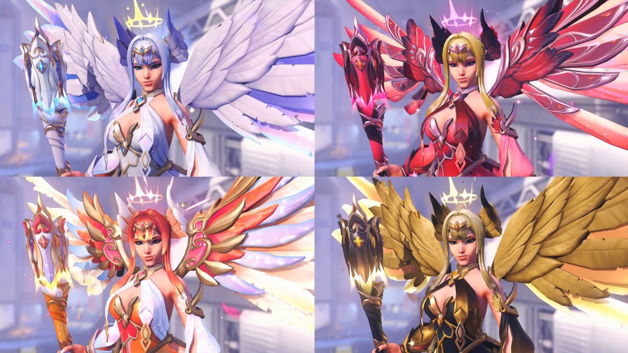 NEW Celestial Guardian Mercy Mythic Skin Showcase | Overwatch 