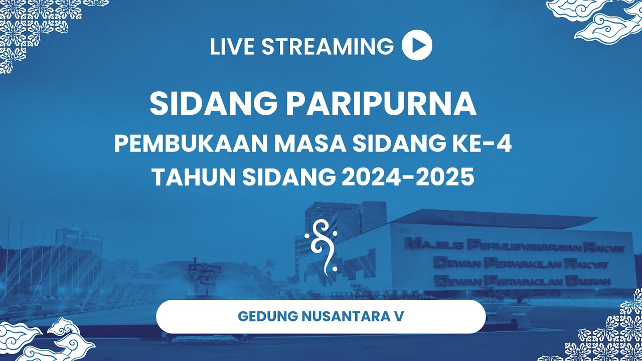 SIDANG PARIPURNA PEMBUKAAN MASA SIDANG KE-4 DPD RI