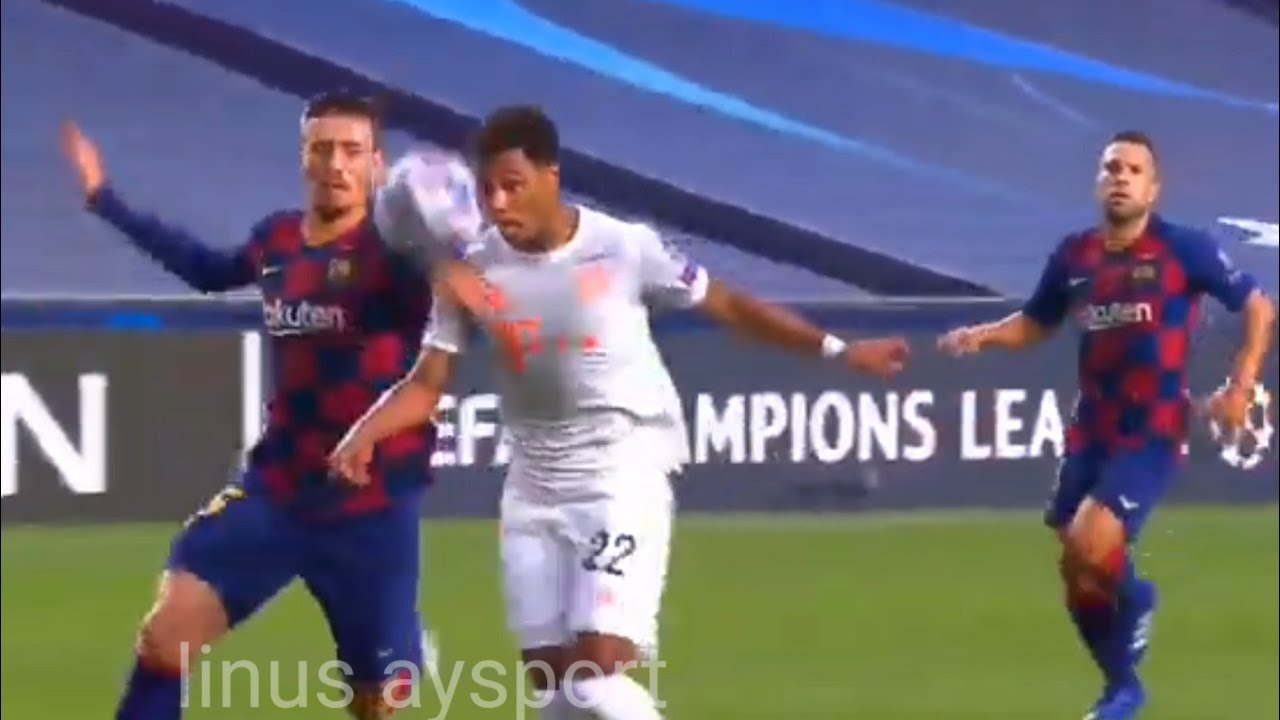 Barcelona vs Bayern. S. Gnabry goal
