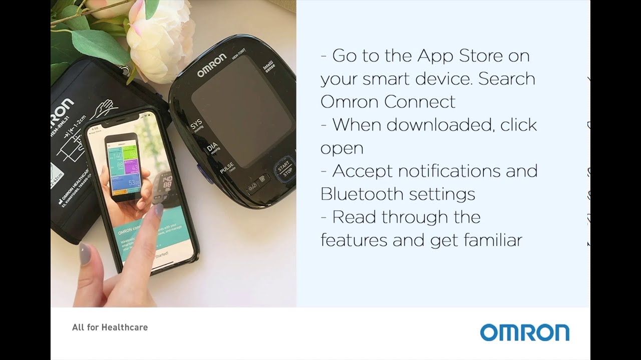 How To Download and Pair the Omron Connect App with Your Compatible Omron Device Via Bluetooth®