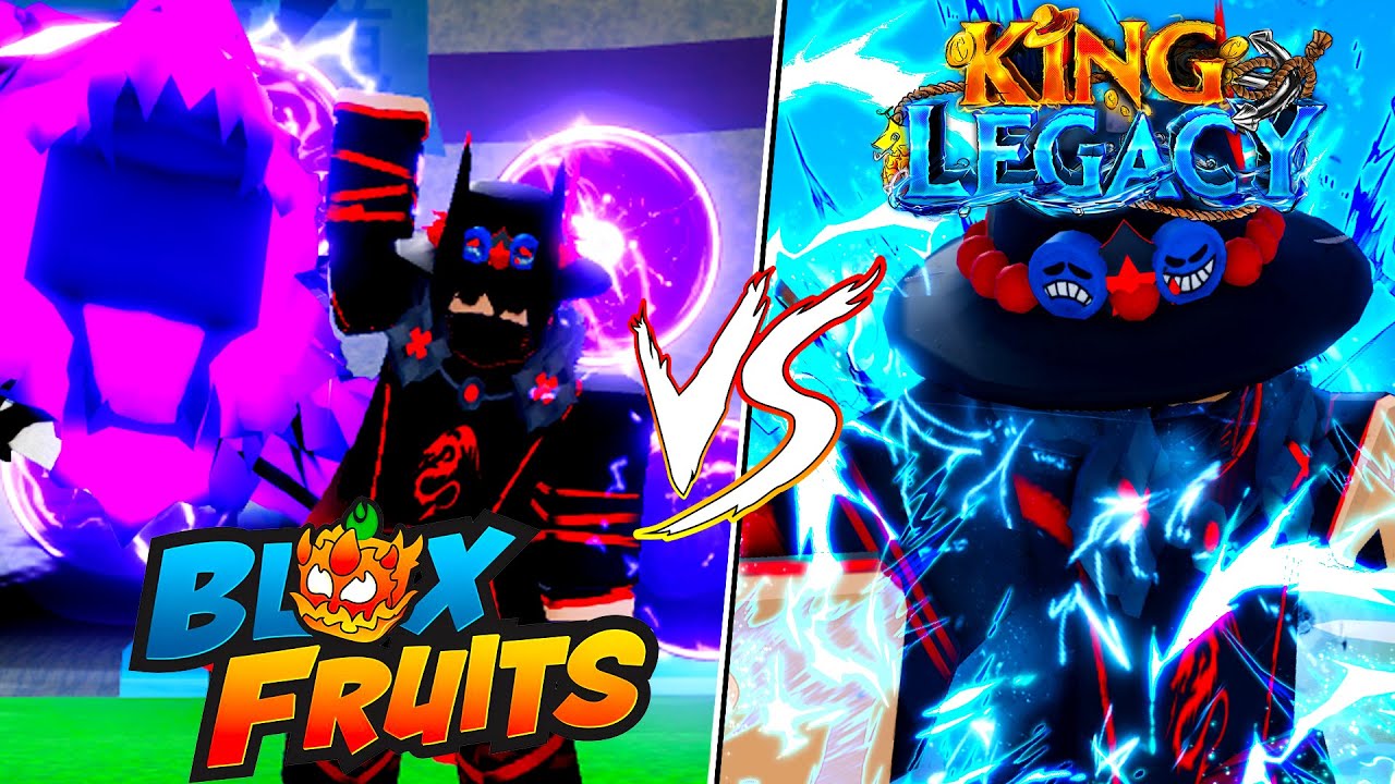 BLOX FRUITS VS KING LEGACY! QUEM TEM A MELHOR RUMBLE?