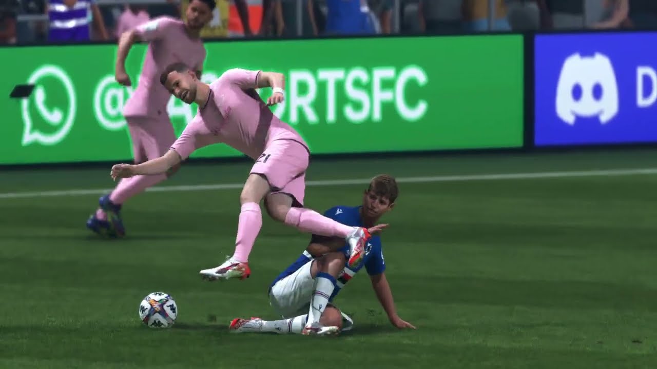 EA FC 26 PS5  CPU Sampdoria yellow card tackle Slider V2 test FUMA Legend Authentic Gameplay 1.03