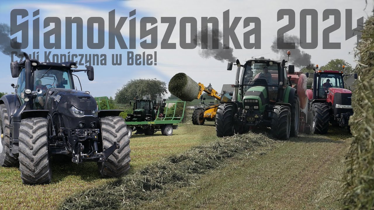 Sianokiszonka 2024 | Czyli koniczyna w bele | GR Chęć | 2x Case | John deere | 2x JCB | Deutz Fahr