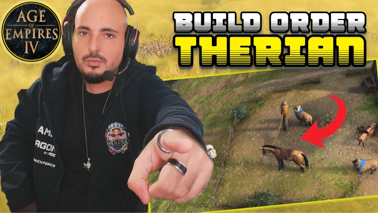 Build order THERIAN con SACRO en Age of Empires 4 | SOLO CABALLERO 🔥