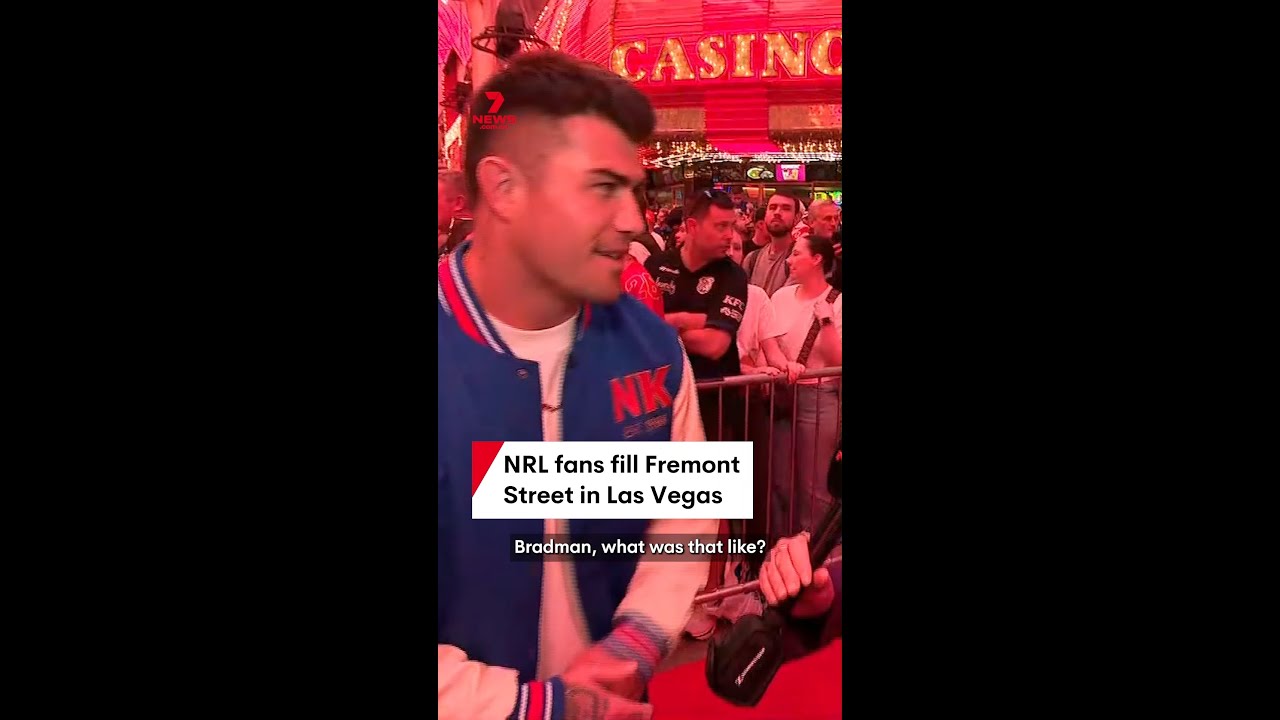 NRL fans fill Fremont Street in Las Vegas ahead of season opener