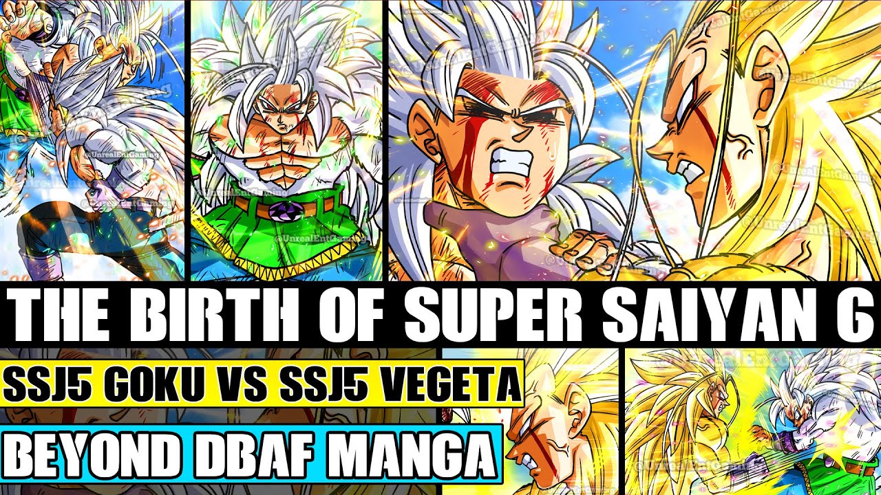 Beyond Dragon Ball AF The Birth Of Super Saiyan 6! The Sixth Power During SSJ5 Goku Vs SSJ5 Vegeta