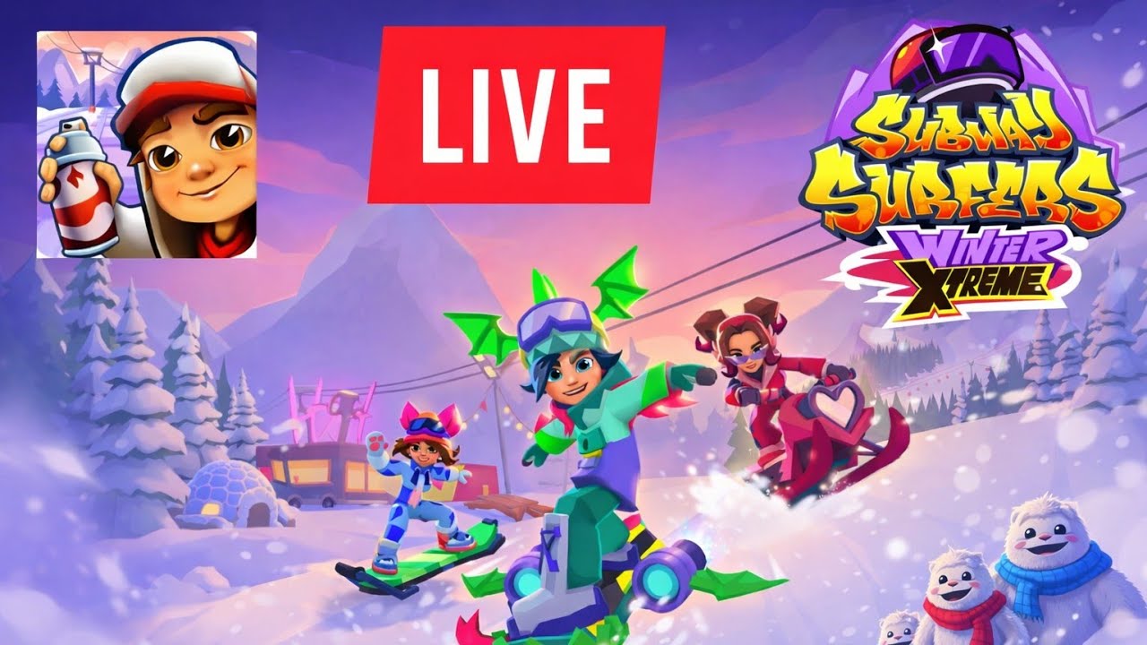 LIVE 🔴 Subway Surfers Winter Xtreme ❄️ | Extreme Snow Run Challenge
