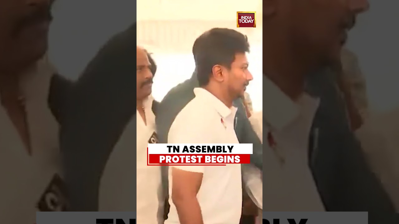 Udhayanidhi Stalin Leads DMK Assembly Protest Over Law and Order Issue in Tamil Nadu #stalin