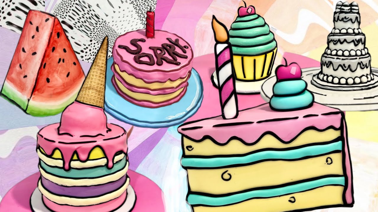 CARTOON CAKE MASH UP! All the cartoon cakes I’ve made so far!