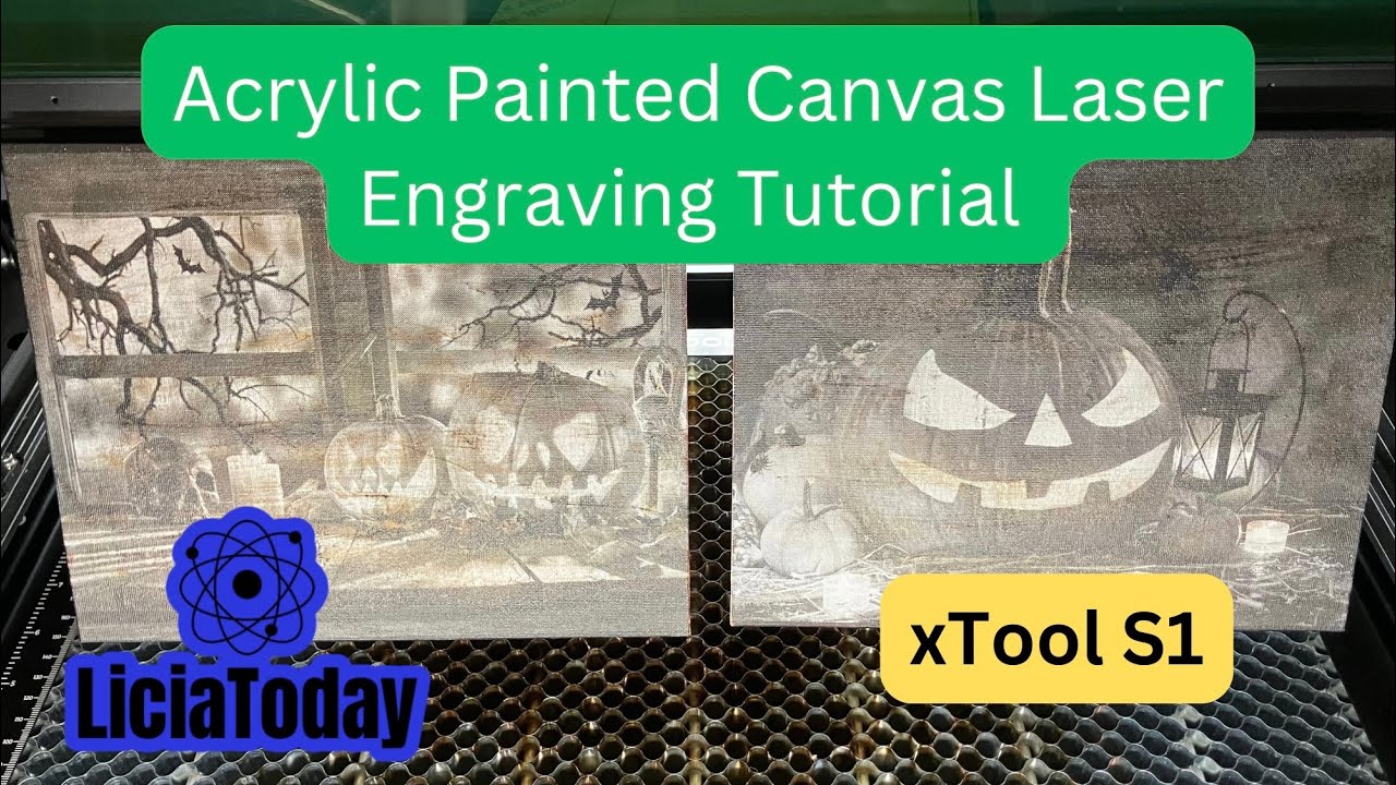 xTool S1 Acrylic Hand Painted Laser Engraved Canvas Tutorial Beginner Friendly Halloween Project