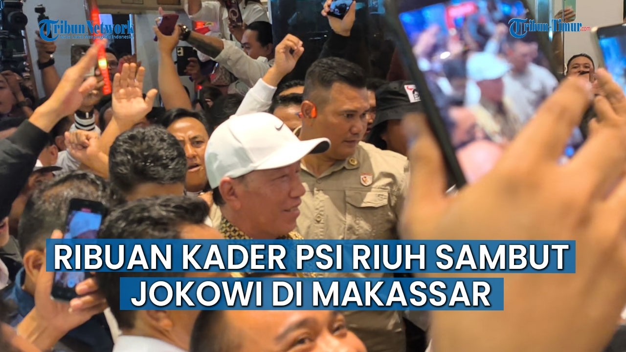 Kedatangan Jokowi Disambut Antusias Kader PSI di Makassar