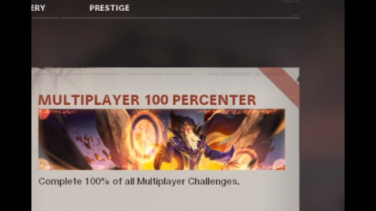 The 100 percenter calling card for Multiplayer