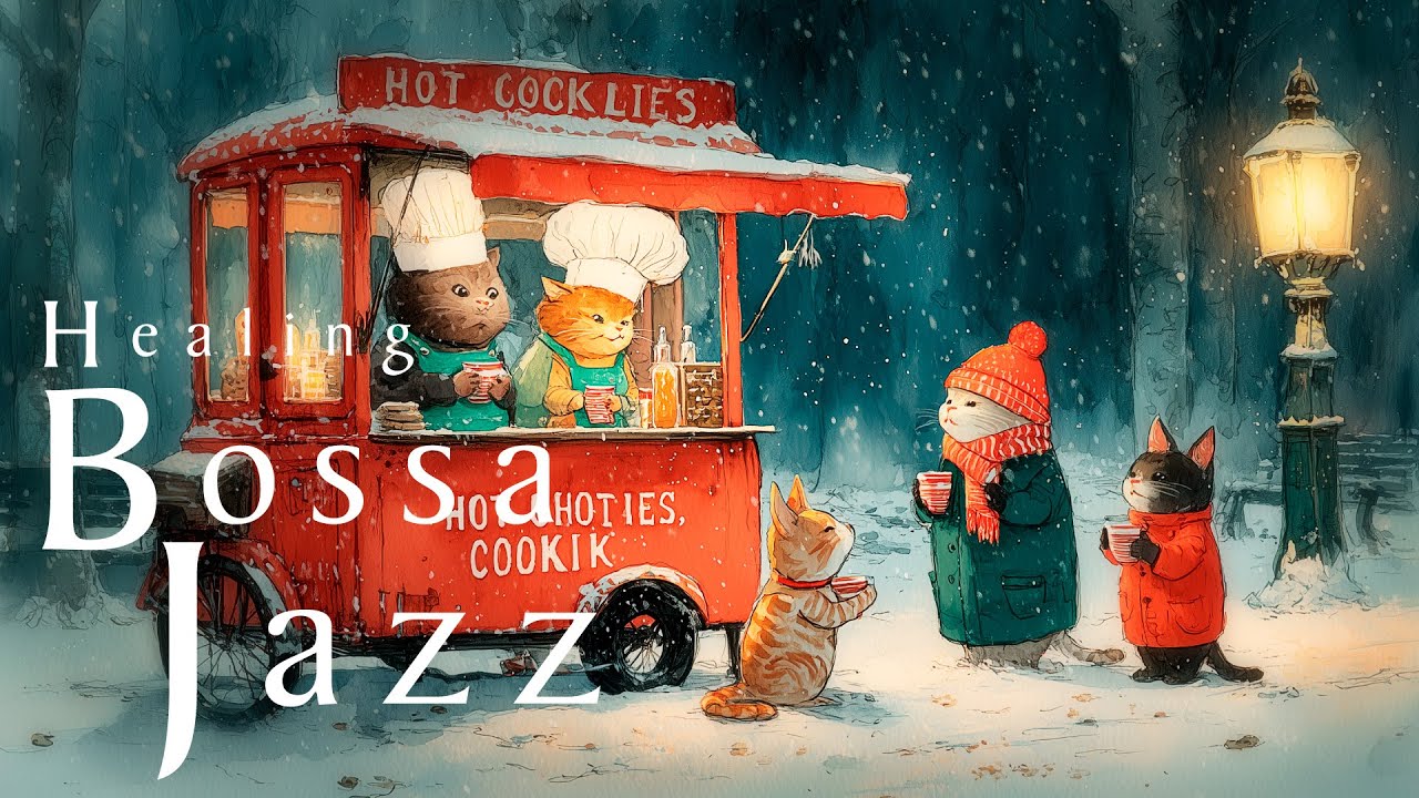 [Healing BGM] Snowy Night Cookie Wagon - Heart-Warming Winter Bossa Nova Jazz