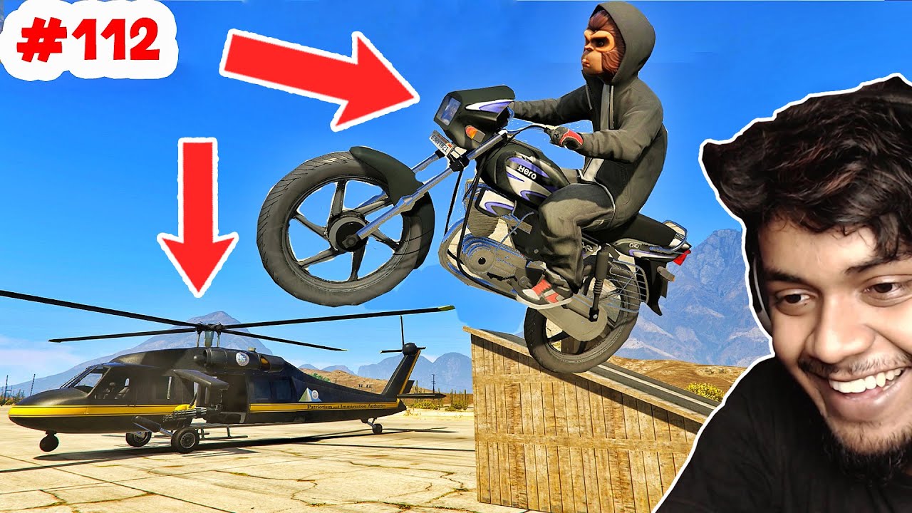 Can Splendor jump over Helicopter? Gta5 tamil 😱(Episode 112)