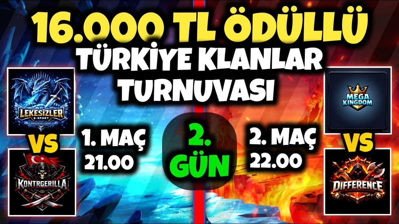 🔴16.000 TL ÖDÜLLÜ TÜRKİYE KLANLAR TURNUVASI 2. GÜN!? - Clash of Clans