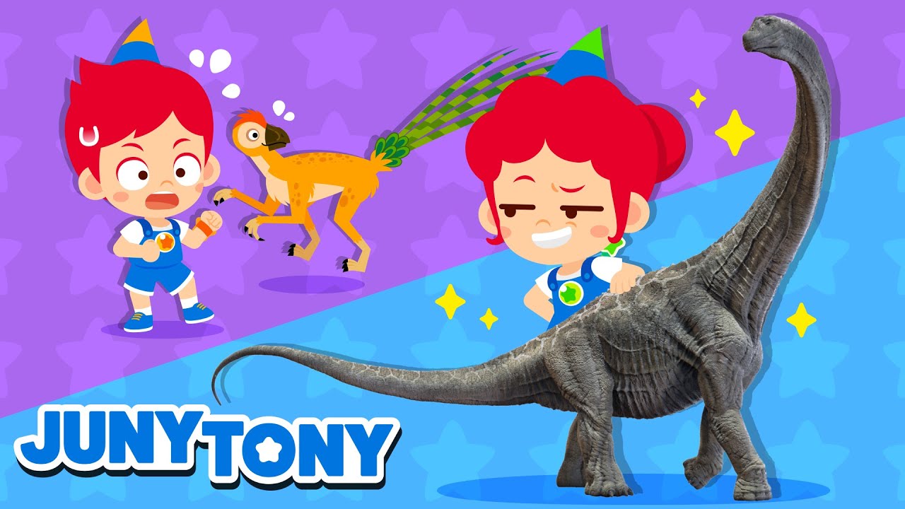 *BARU* Dinosaurus Mana Yang Lebih Besar? |  Lagu Dino🦕 | Kartun Anak | JunyTony Bahasa Indonesia