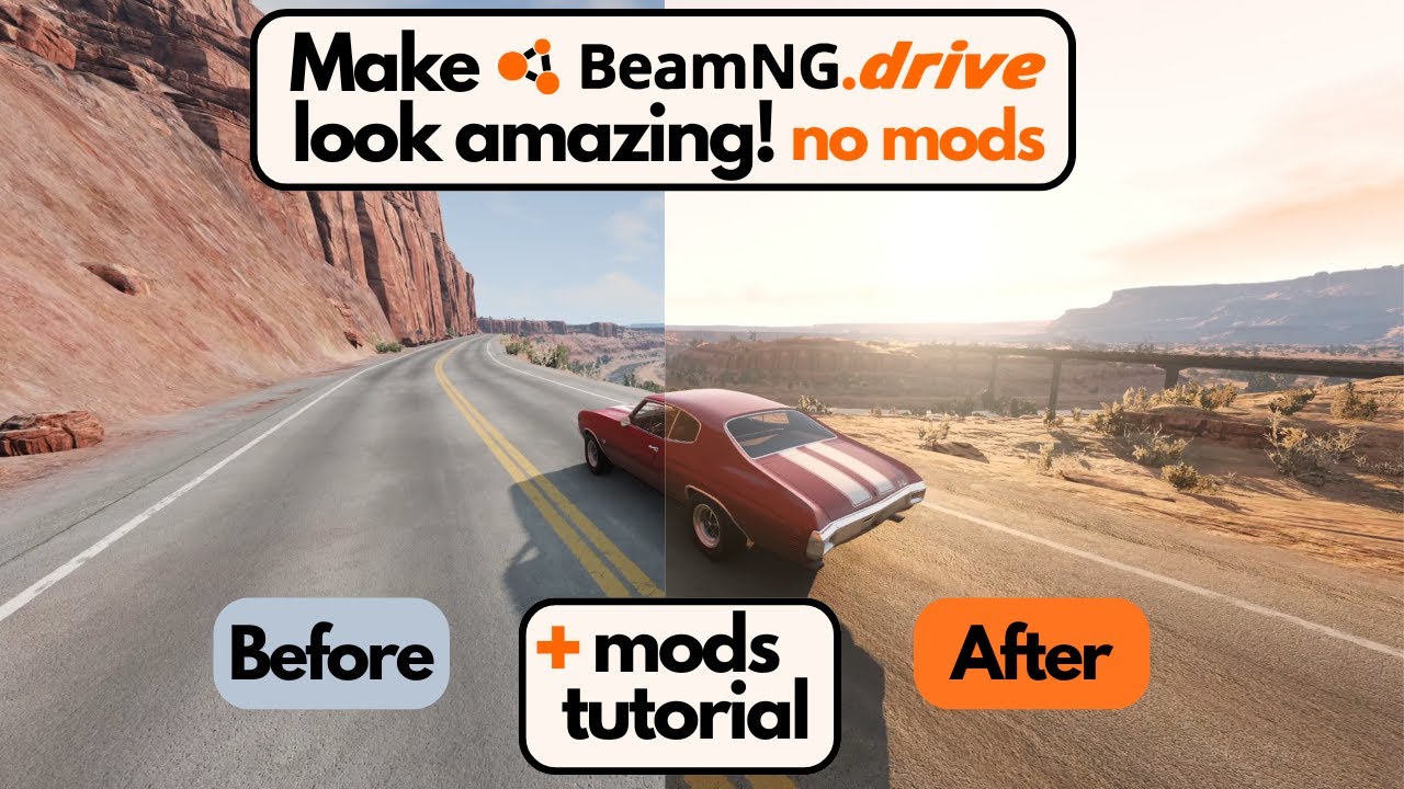 Make BeamNG.drive Look INSANE! (no mods) | Settings + Mods Tutorial