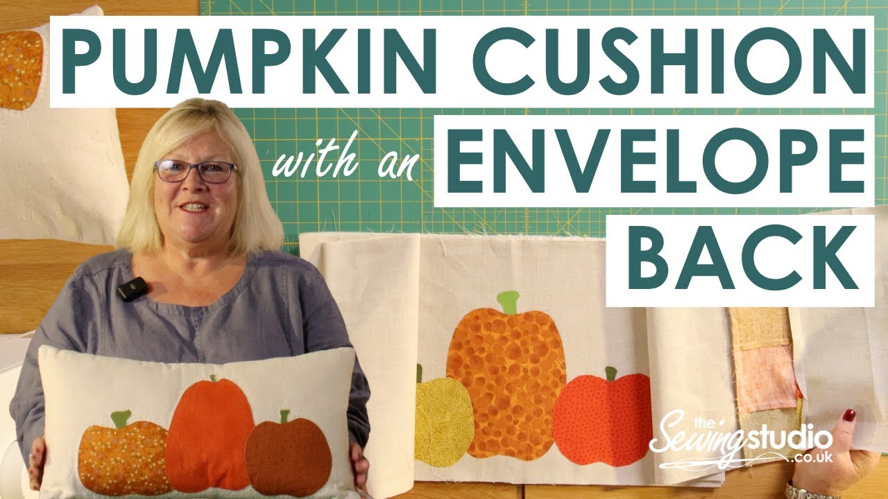 How to make a simple appliqu&eacute; pumpkin cushion with an envelope back!