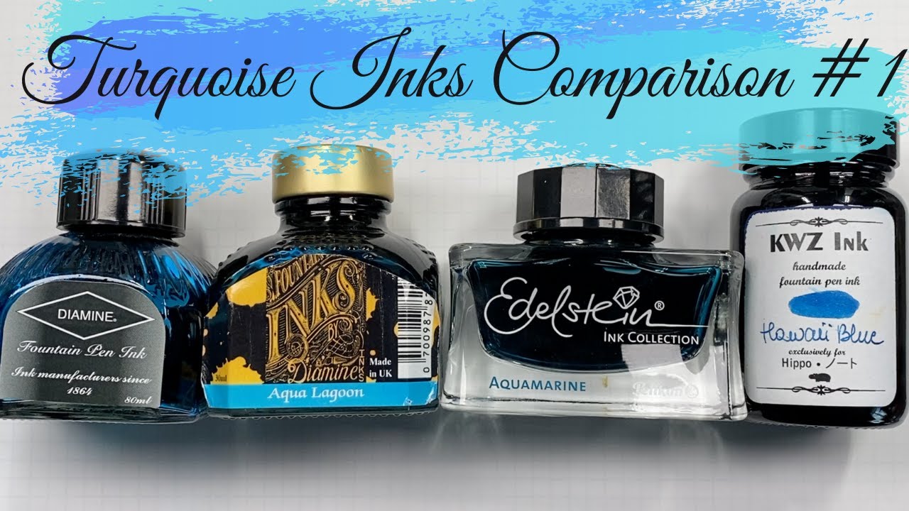 Turquoise Inks Comparison #1
