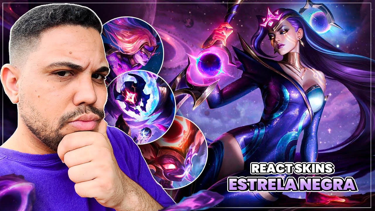 REACT: SKINS ESTRELA NEGRA | LEAGUE OF LEGENDS | LOL | JUMARGEM