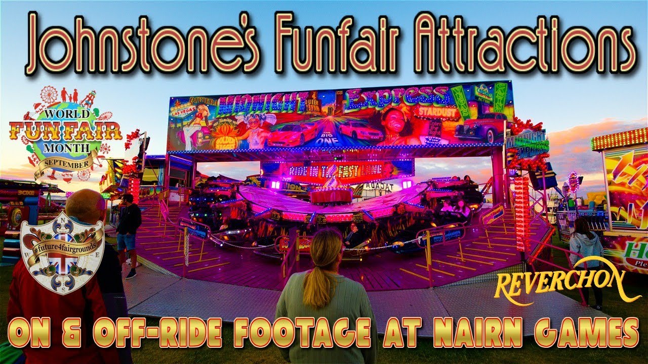 Johnstone's funfair Attractions - Midnight Express Reverchon Matterhorn, Nairn Games 2022