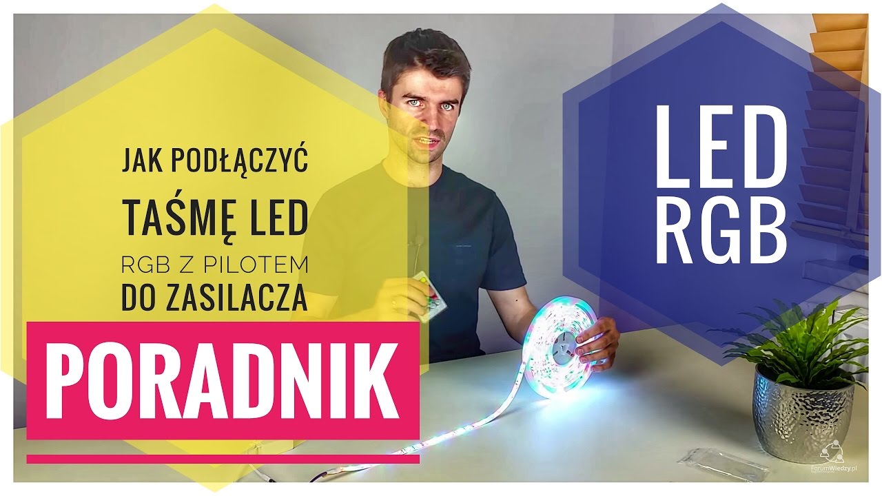 Jak podłączyć taśmę LED RGB z pilotem do zasilacza 230V | ForumWiedzy