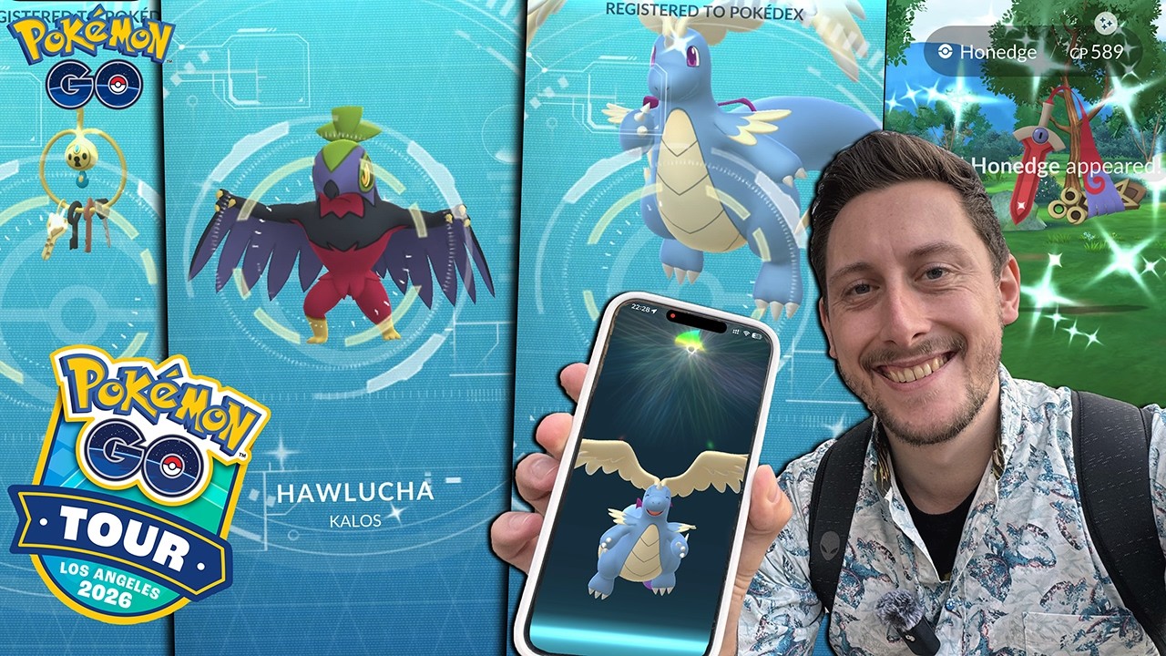 LUCKY *Shiny Hawlucha* AND Shiny Klefki FINALLY! Crazy Shiny Luck at Pokemon GO Tour Kalos LA!