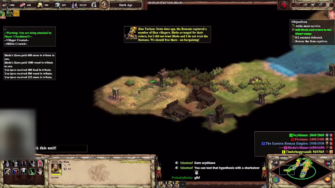AoE2 Attila The Hun 1: The Scourge of God Speedrun WR - 7:12 IGT