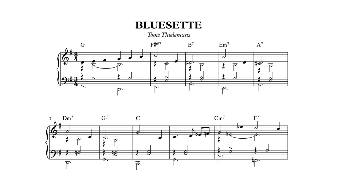 Bluesette - Piano